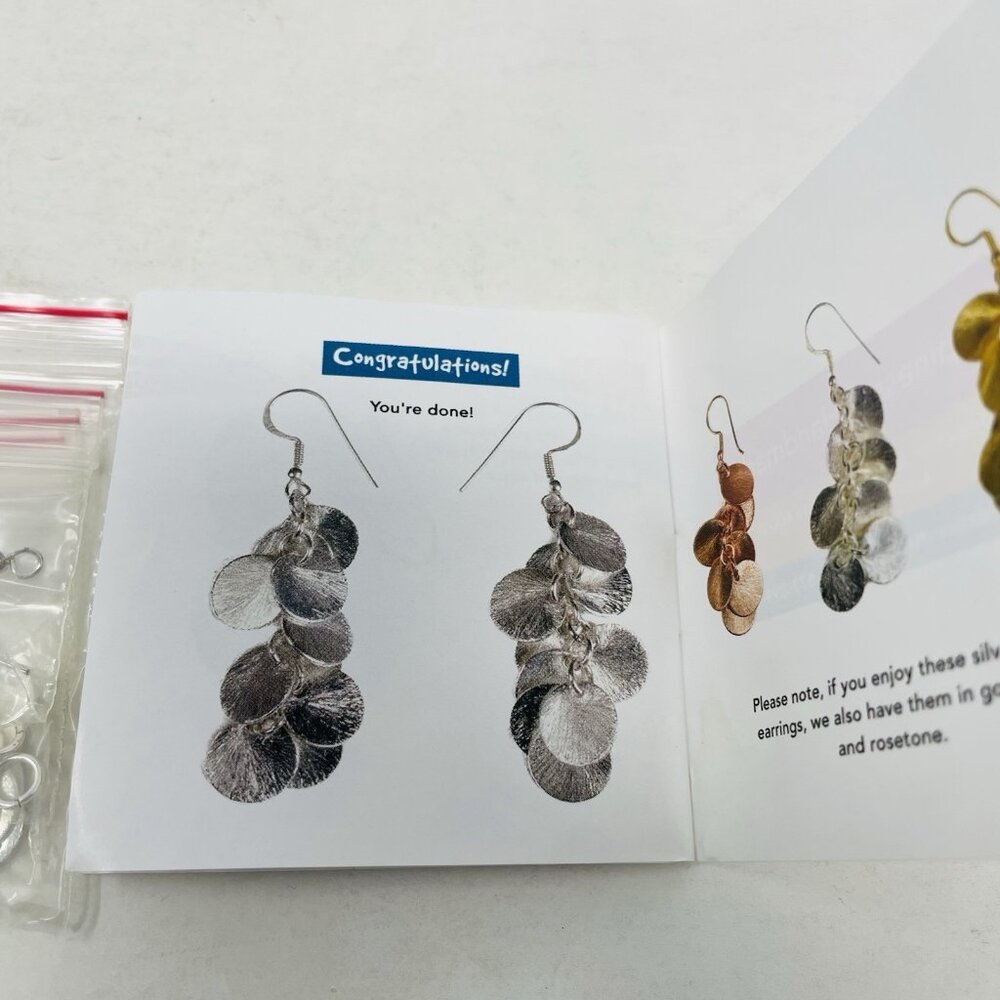 Shop LC DIY‎ Silvertone Dangling Disc Drop Earring Jewelry Making Kit 5158